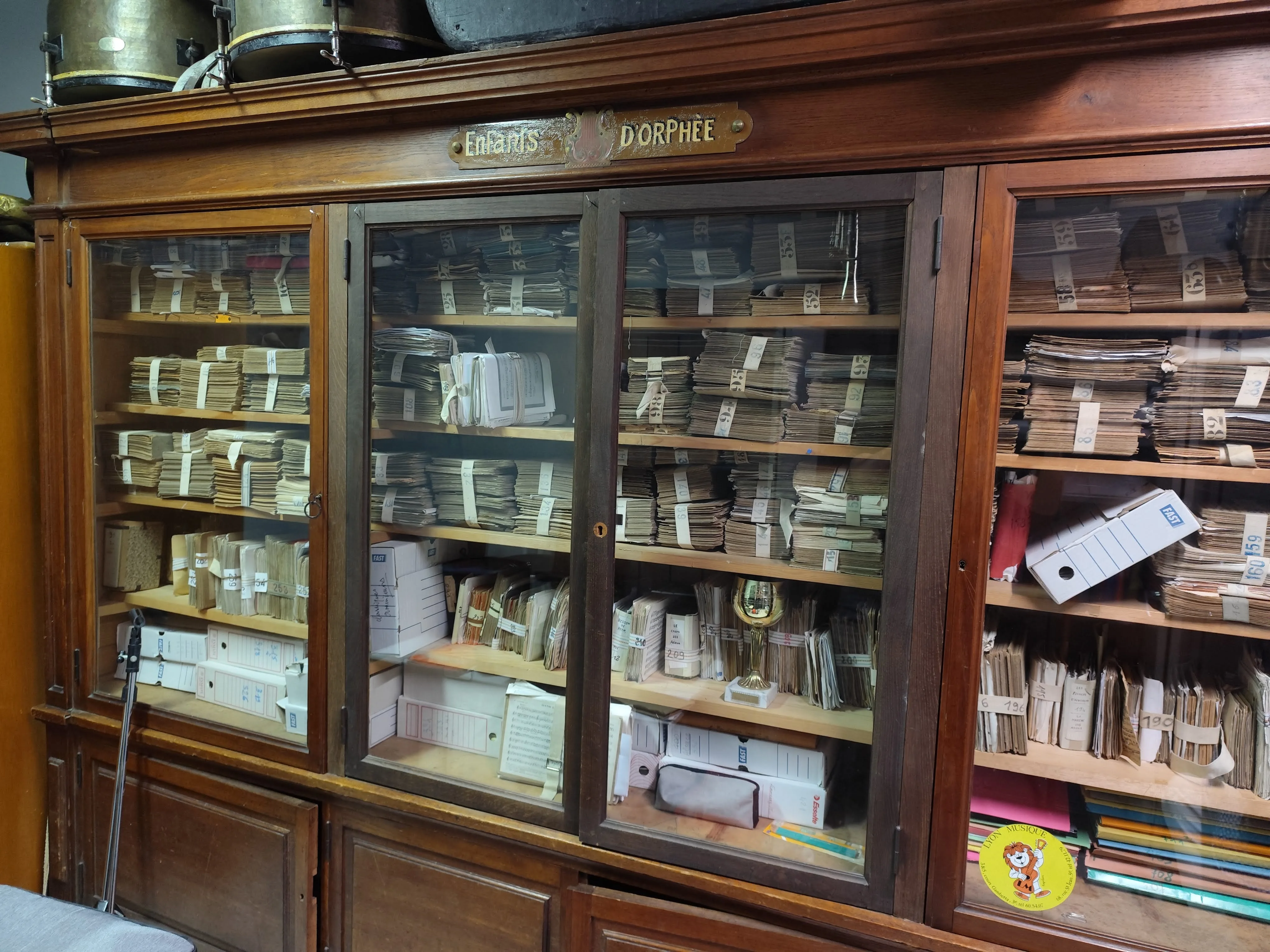 Armoire historique des partitions de l'harmonie